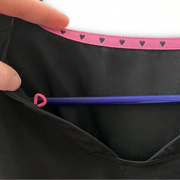 HeartSoul Women's V-Neck Scrub Top - Black - Picture 5 of 8